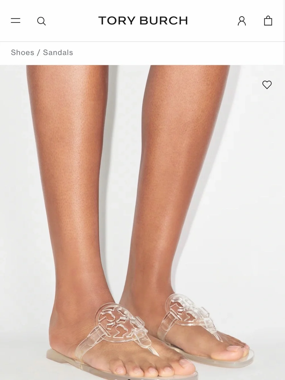 Tory Burch Transparent Miller Jelly Thong Sandals - Clear (New! In box!)